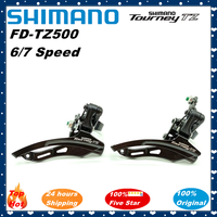 Original Shimano Tourney TZ FD-TZ500 Bike Front Derailleur FD TZ500 Clamp Band Mount 31.8mm 3x7/6 Speed Top/Down Pull 42T 48T