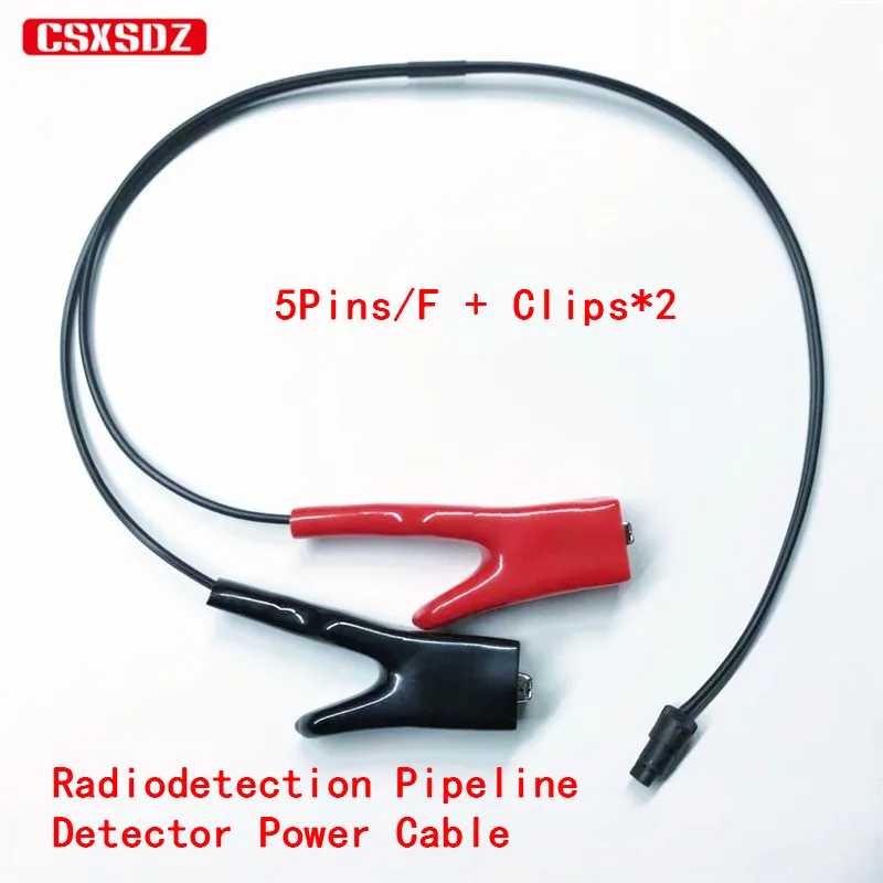 NEW Radiodetection Pipeline detector Power Cable 5pins To Clips