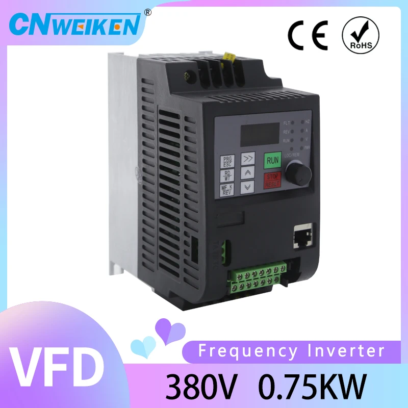 

380v 1.5KW/2.2kw/4kw/5.5kw/7.5kw 50Hz/60Hz Variable Frequency Inverter 3-Phase 380V AC Input to 3-Phase 380V AC Output VFD