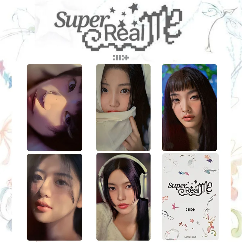 Imagem -05 - K-pop Álbum Cartão Lomo Novo Álbum Cartão Postal Super Real ME Cartão Colecionável Magnético Wonhee Moka Iroha Yunah 5pc Set