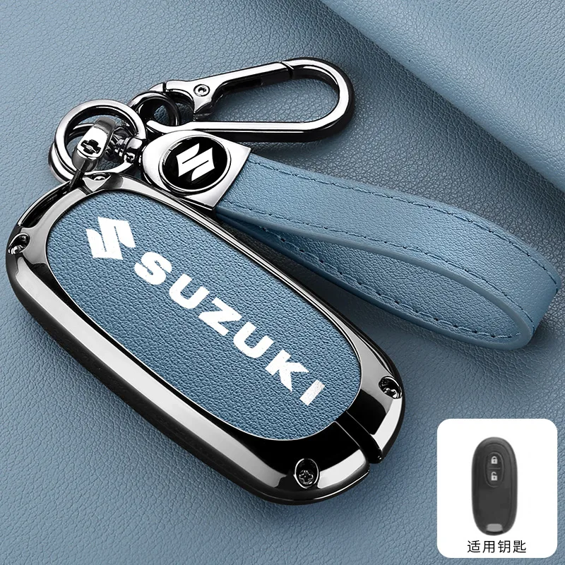 

Stickers Leather Car Remote Smart Key Case Cover Protector For Suzuki Wagon R Tingray Solio Concept 280 R Vitara Car Accessories