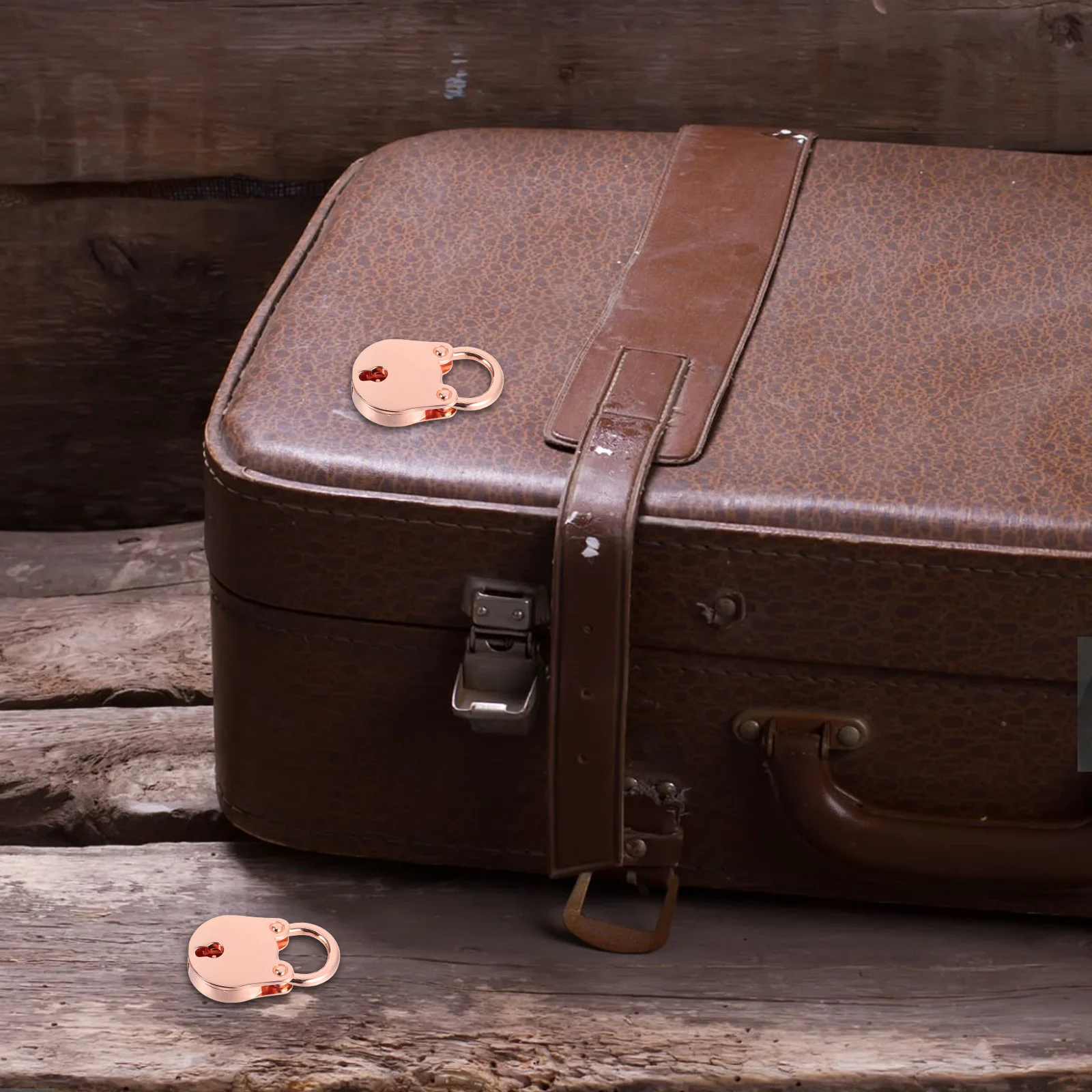 

2set Mini Suitcase Lock Metal Key Small Padlock for Backpack Handbag Travel Privacy Durable Compact Design