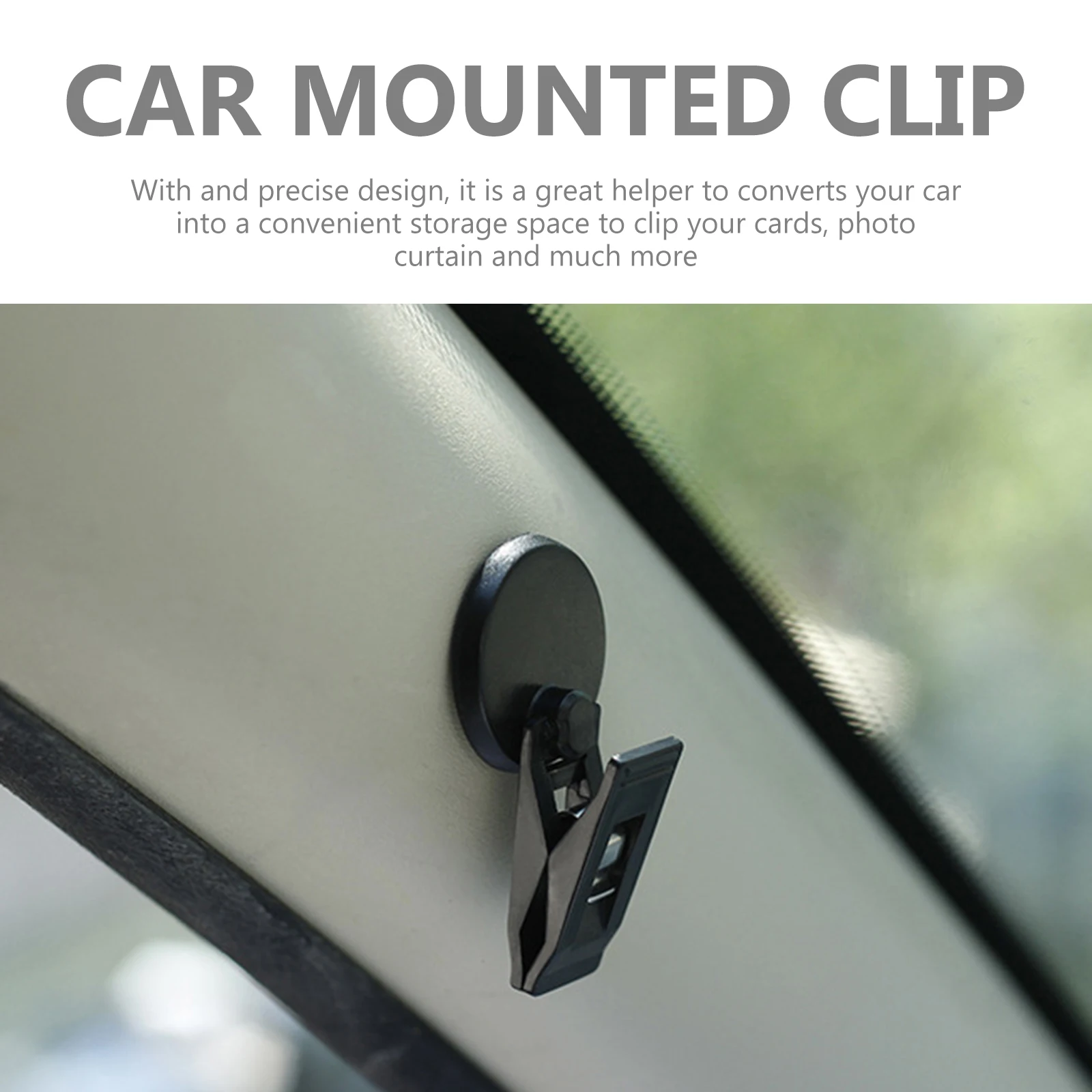 

4pcs Car for Document Fixing Durable Adhesive Clamp Windshield Visor Bill Glasses Holder Entrance Guard Premium Material Light