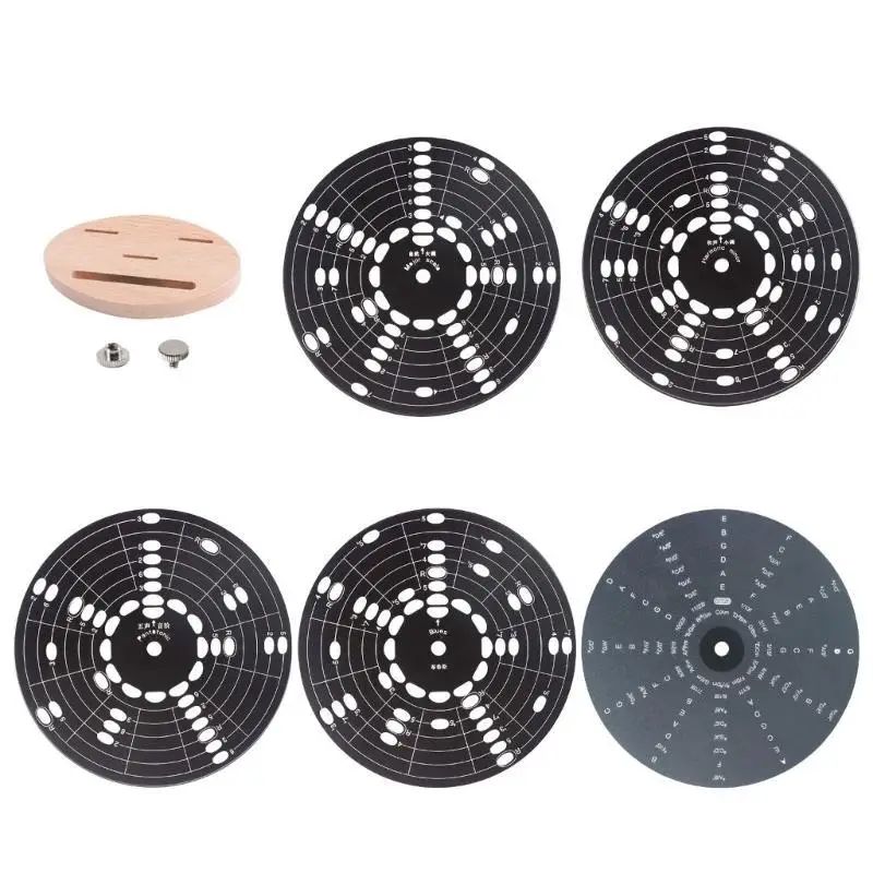Portable Guitar Scale Learning Systems Guitar Scale Wheel Guitar Accessory Aluminum Alloy Texture Circle of Fifths Wheel view 5