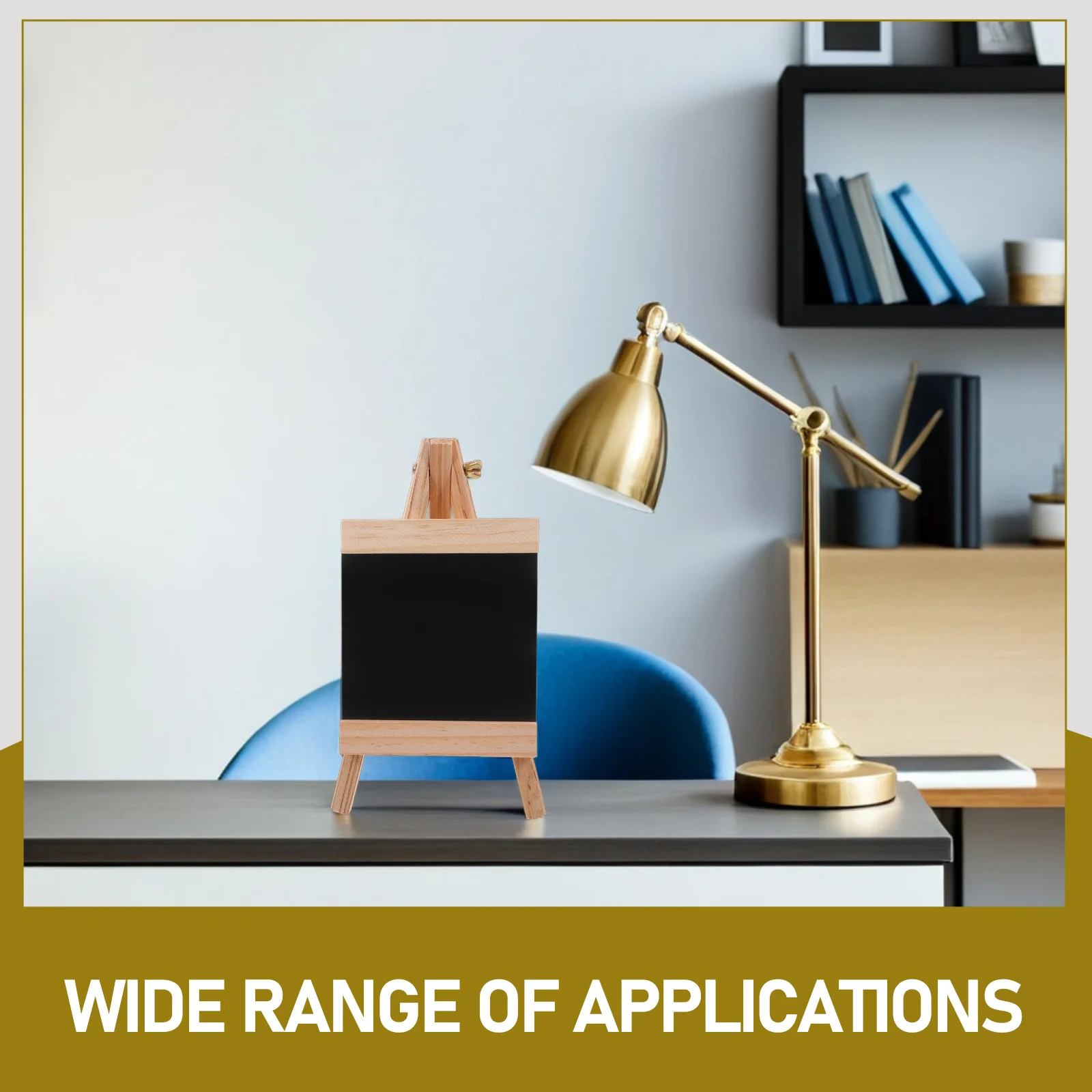 3Pcs Wood Erasable Chalkboard Menu Holders Rustic Natural Finish Sturdy Tabletop Display Boards for Kitchen Bar