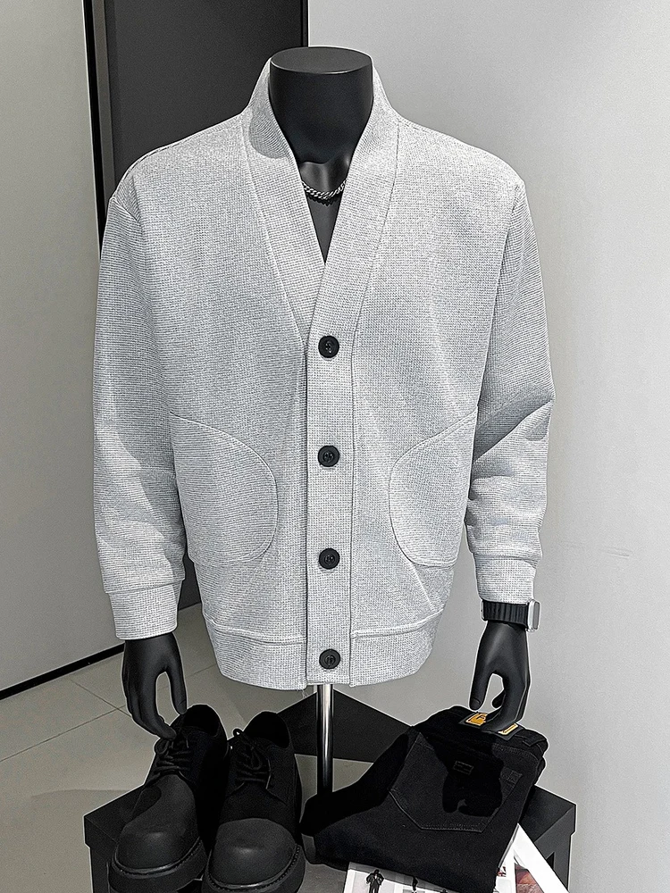 

Мужской открытый кардиган-жакет свободного кроя с длинными рукавами, толстовка американского бренда, универсальная одежда для пар, повседневный топ