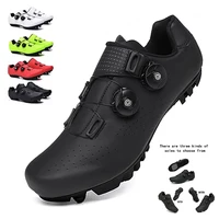 Zapatos profesionales para ciclismo de montaña, zapatillas SPD con tacos planos para exteriores con autosujeción, talla grande 47, zapatillas para bicicleta de carreras para hombre
