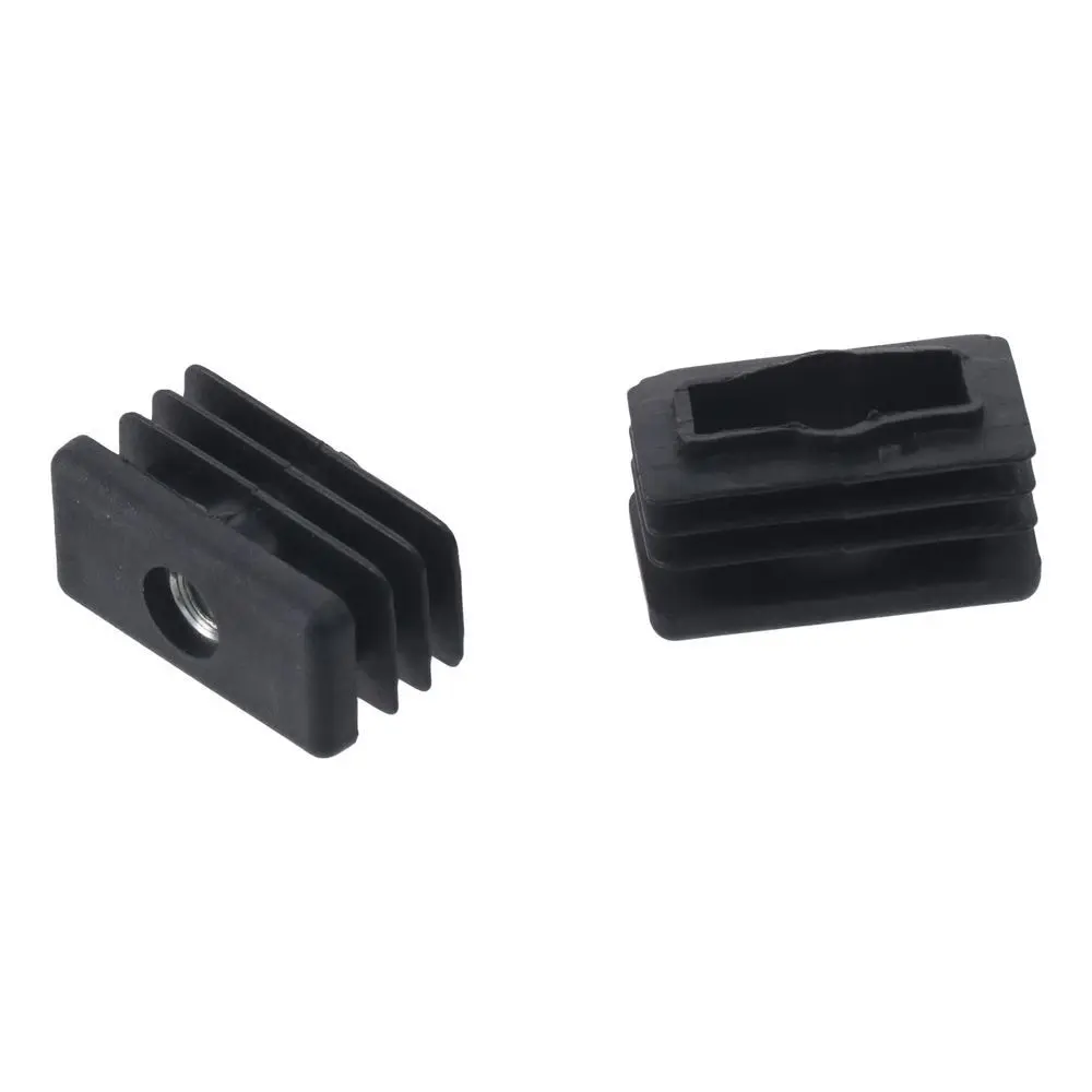 Square Pipe Plugs Fashion Balance Wihtout M6 Hole Blanking End Caps Adjustable Plastic Wheel Accessories Home image 2