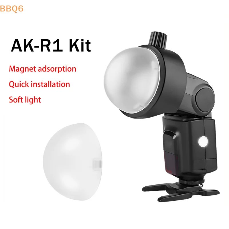 *1Pcs AK-R11 Magnetic Dome Diffuser Replacement For V1 Round-Head Flash/for AD200/AD200Pro/for Flash Series V1/S-R2 Spare Part