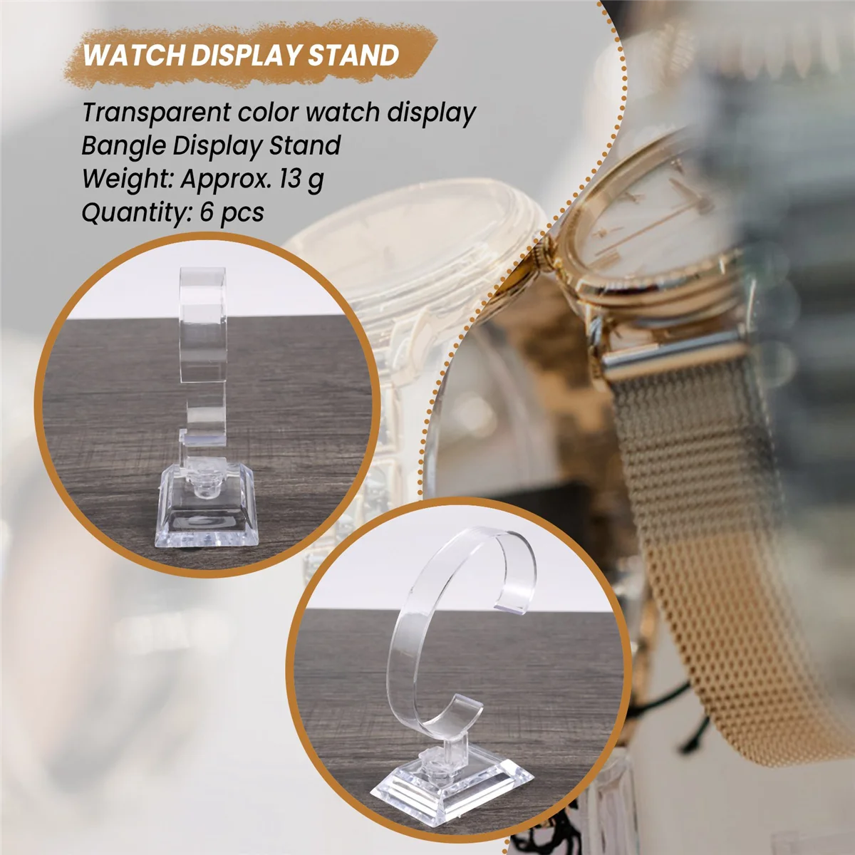 【اشتريها الآن!】 6 × حامل عرض وسوار من البلاستيك للمجوهرات