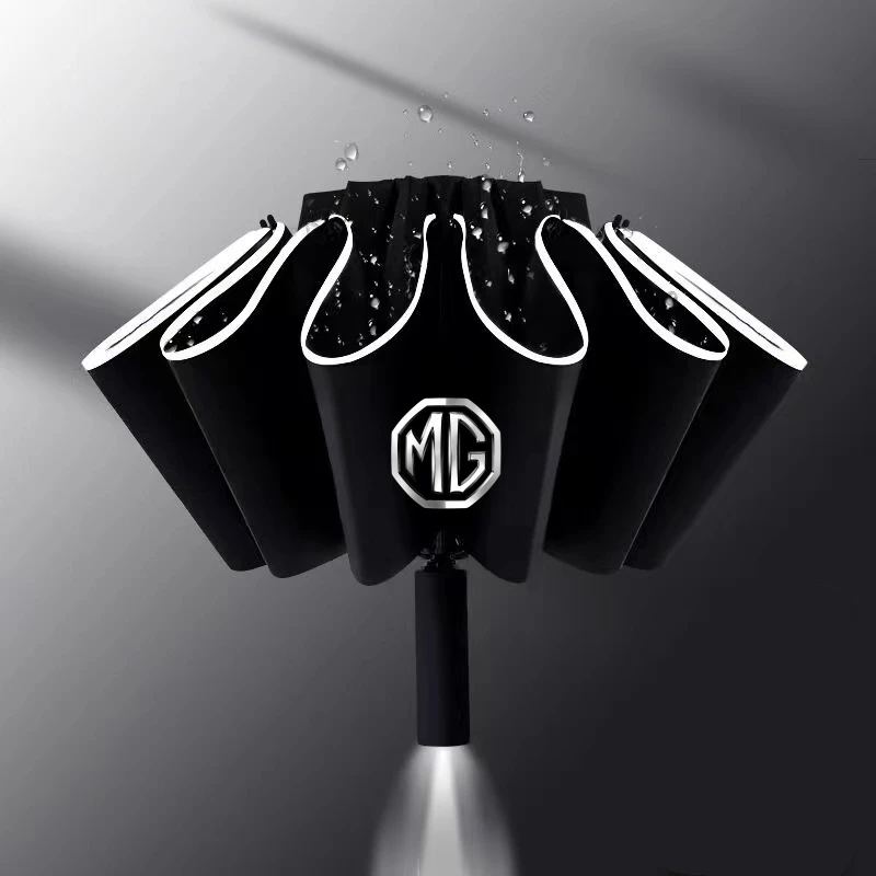 Automatyczny parasol LED z paskiem odblaskowym Parasol przeciwdeszczowy do Morris Garages Motors MG ZS GS MG5 6 mg3 Gundam 350 Parts TF HS