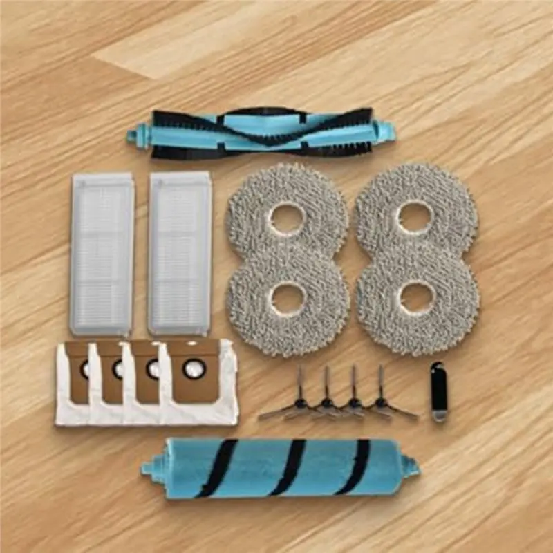 A52Q-Ersatzkit für Cecotec Conga 11090 mit Hauptbürste, Seitenbürsten, Filtern, Wischtüchern und Beuteln zur Reinigung – Detail 5