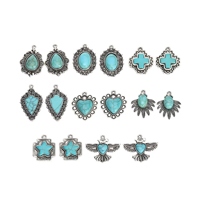 

Turquoise pendants, alloy earrings, diy necklaces, jewelry pendants and accessories