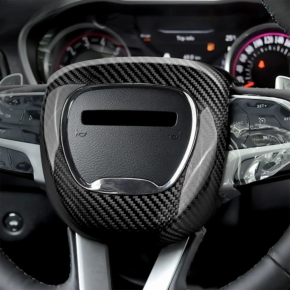 Car Steering Wheel Sticker for Dodge Challenger Durango Charger 2015-2022 2023 Interior Trim Accessories