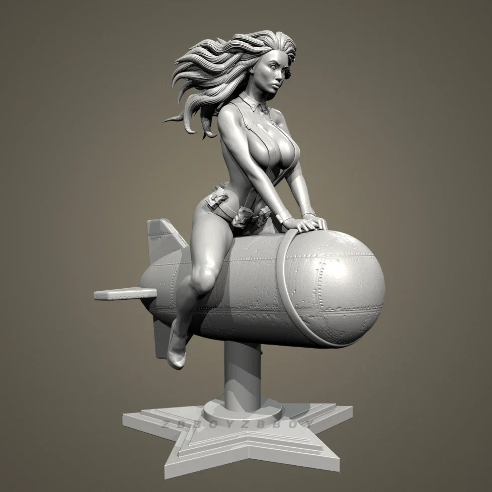 

Общая высота 38 мм, 50 мм, 75 мм, наборы моделей из смолы, фигурка красоты, бесцветная и самостоятельная сборка (3D-печать) TD-7351/3D