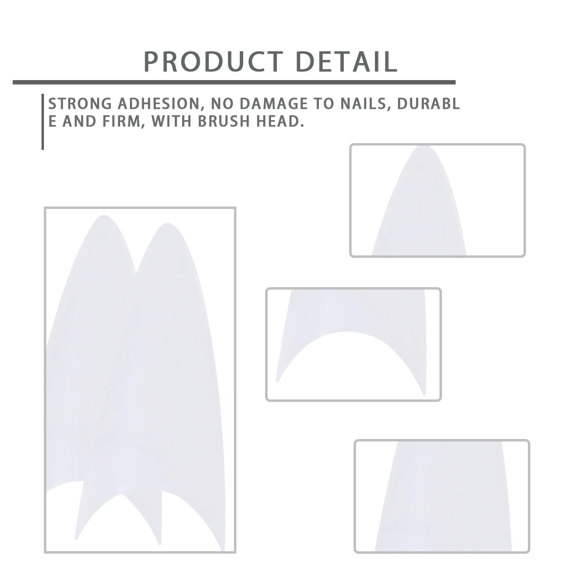 500 قطعة من غطاء الأظافر، أطراف بلاستيكية شفافة لتصميم فن الأظافر، مقاسات مختلفة، سهلة الطلاء والعصا للأظافر الاصطناعية