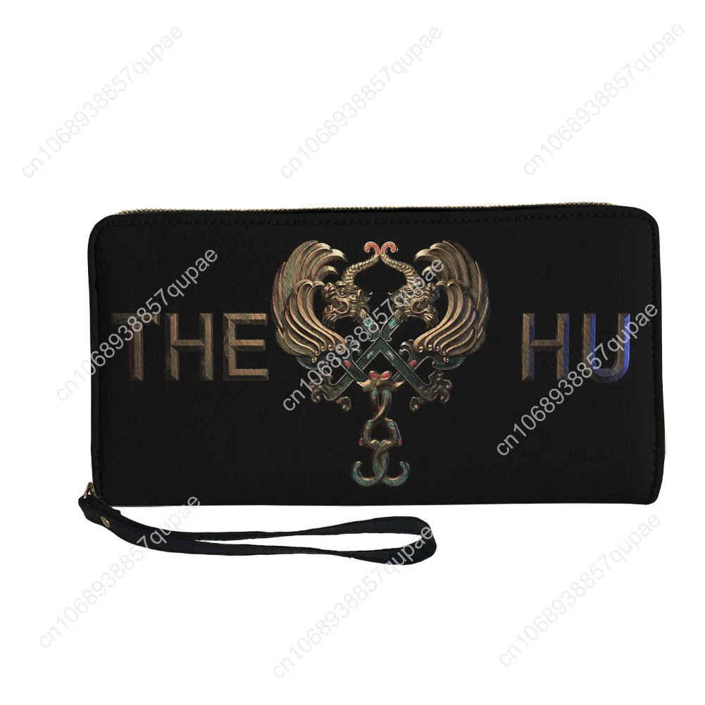 The Hu band Snow Red Hun Rock Band Totem Custom Wallet Purse Mens Womens Zipper Long Wallets Double Print  Portable Wallet Bag