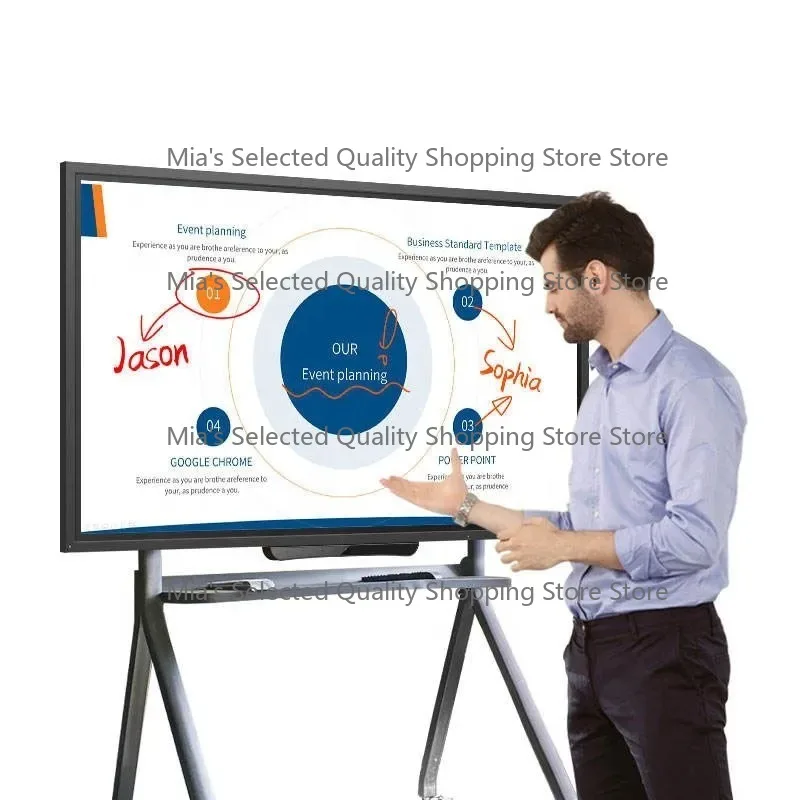 55-Inch All-In-One Interactive Touch Screen Whiteboard for University Classrooms Shopping Malls Digital Floor Use