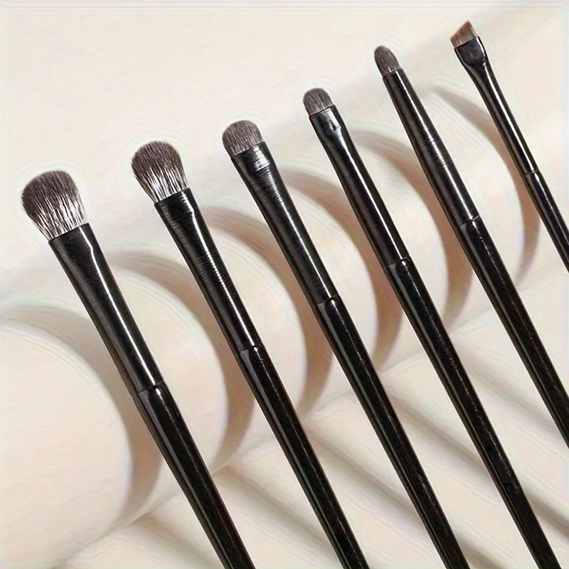 6Pcs Eye Smudge Brush, Fine Soft Makeup Tool, Eyeshadow Brush Set Eyeliner Brush For Blending Eyeshadow Eyeliner, Ideal