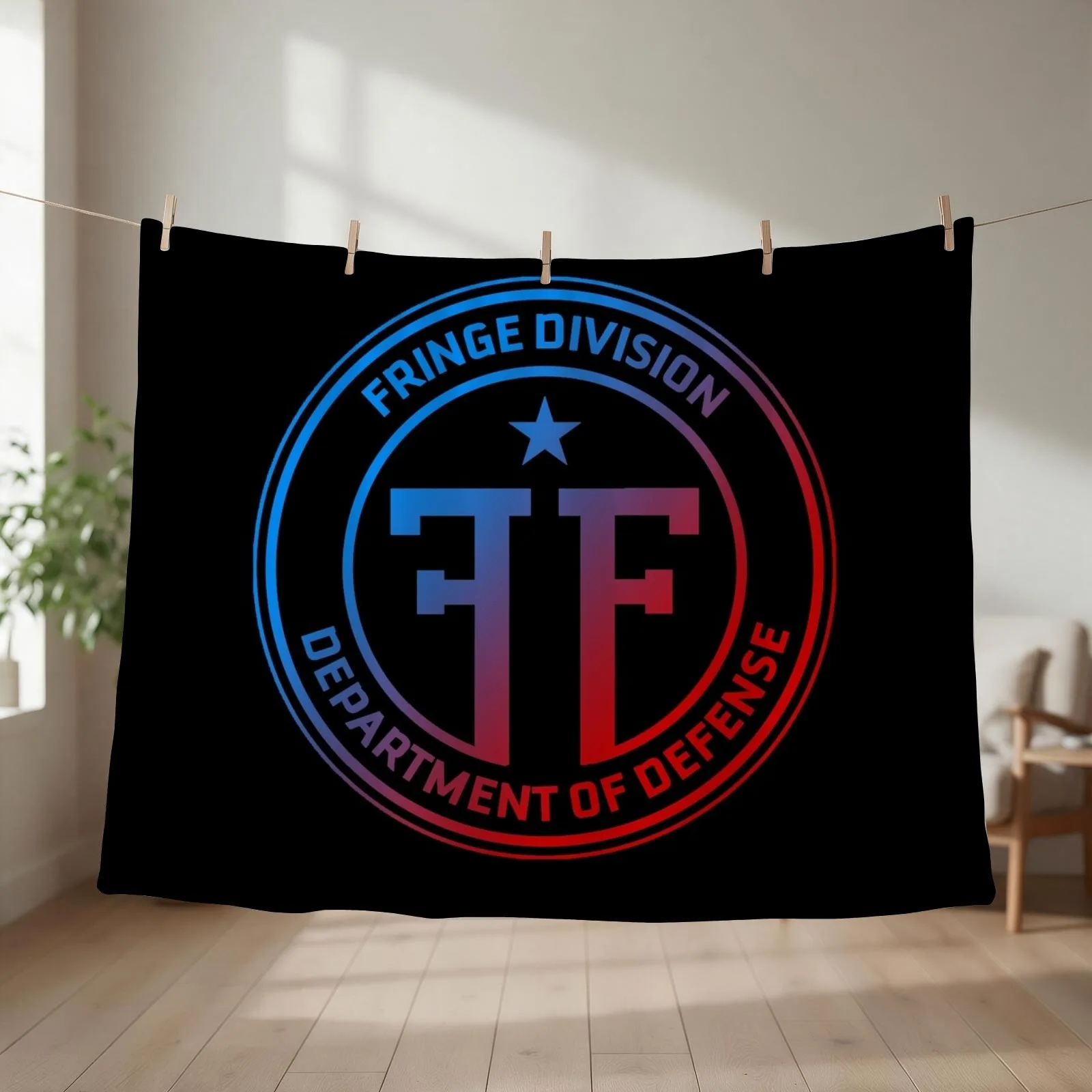 Fringe Division symbol double universe color Throw Blanket couch cozy soft plush fuzzy picnic outdoor blanket