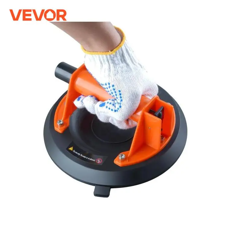 VEVOR 8in Glass Vacuum Suction Cup with ABS/Steel Handle Industrial Tile Lifter Tool for Wood Panel Lifting Clearance Sale