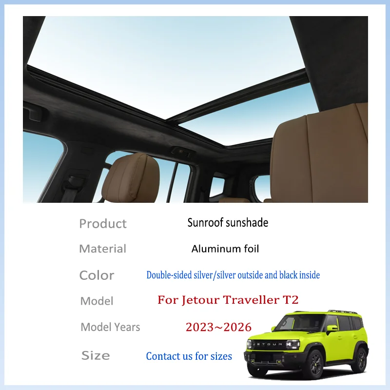 For Jetour Traveller T2 2023~2026 2024 Car Sun Shades Cover Auto Sunroof Sunshade Protector Anti-UV Heat Isolate Accessories