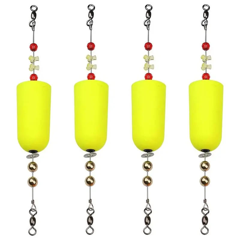 Popping Corks For Saltwater Freshwater Fishing Popper Floats Redfish Speckled Trout Sheepshead Flounder Easy Install Yellow-A14I