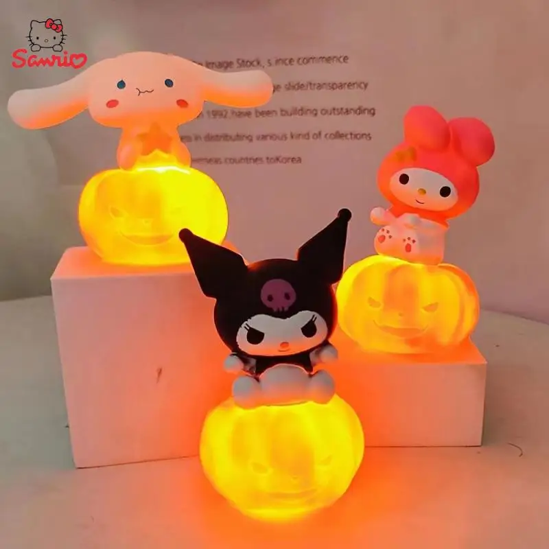 Sanrio Kuromi Cinnamoroll Pumpkin Night Light Kawaii My Melody Pompompurin Halloween Christmas Toy Decor Party Night lamp Gifts