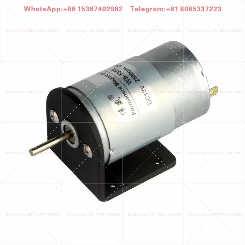 Motor de CC de alta velocidad de 24 V y alto torque, micro 555R, 12 V, ajustable, de alta potencia, con función de avance y retroceso, con soporte.