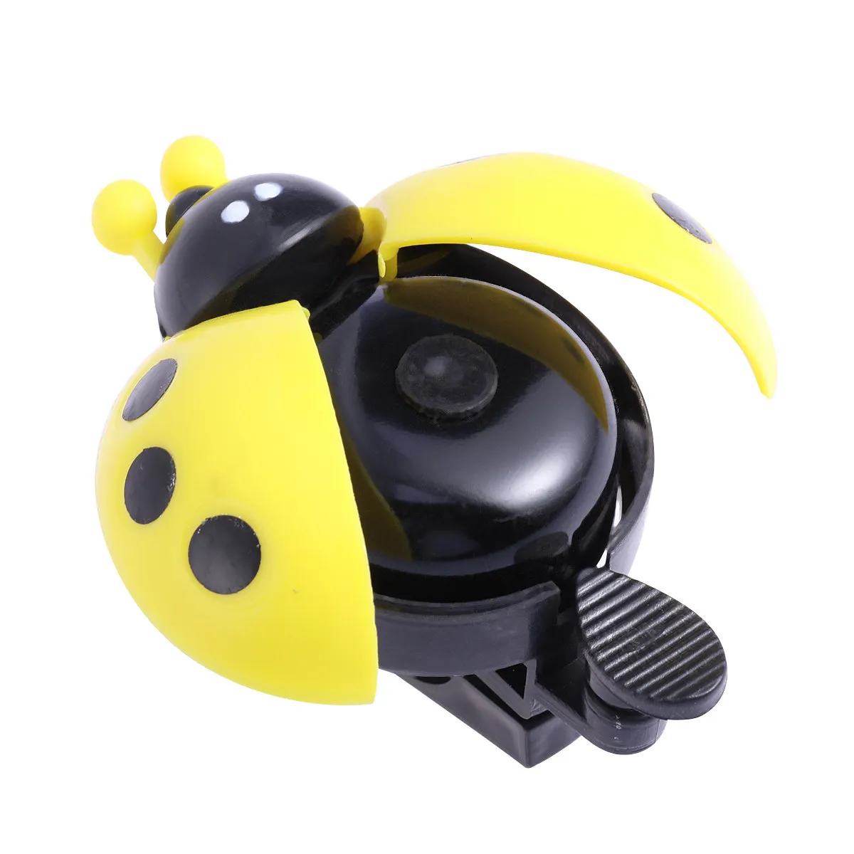 2pcs Loud Bike Bell for Handlebar – Ladybug Design, Easy Install, Yellow Cycling Horn Alert