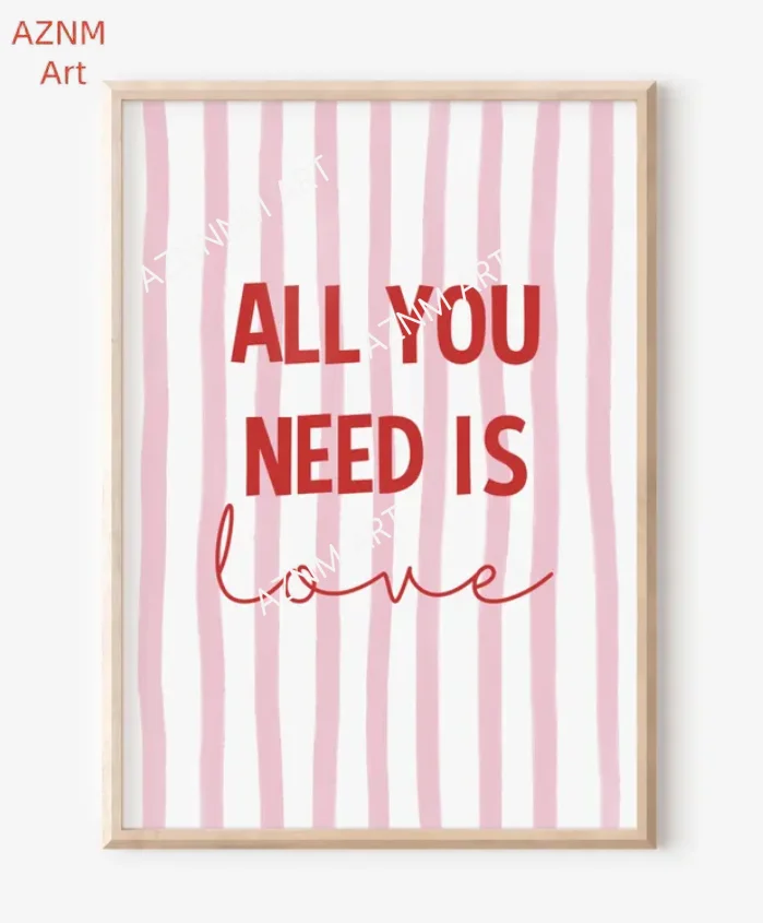 Valentine Art Set Print, Valentines Gallery Wall Set, Set of 3 Valentine art, Galentine Decor, Modern Trendy Valentine Poster