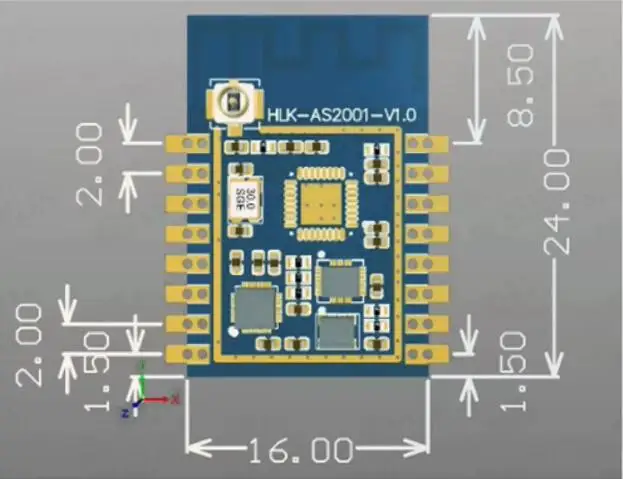 5PCS/1PC HLK-AS201-6/9 Six/Nine/Ten-axis Attitude Sensor Module Accelerometer Gyroscope Magnetometer Barometer TTL Serial Port