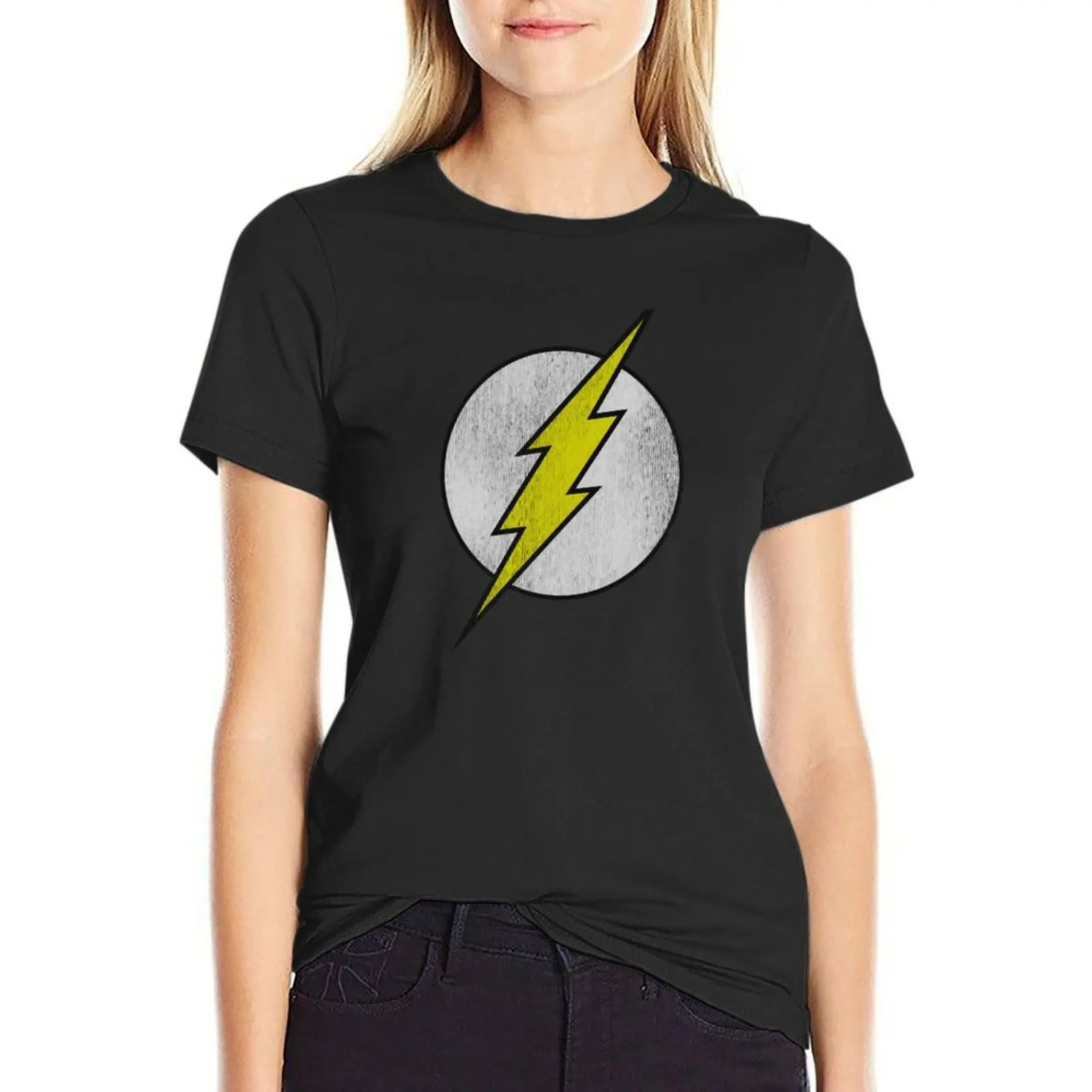 

Flash Distressed Symbol T-Shirt graphics customs design your own quick drying Womens graphic t shirts