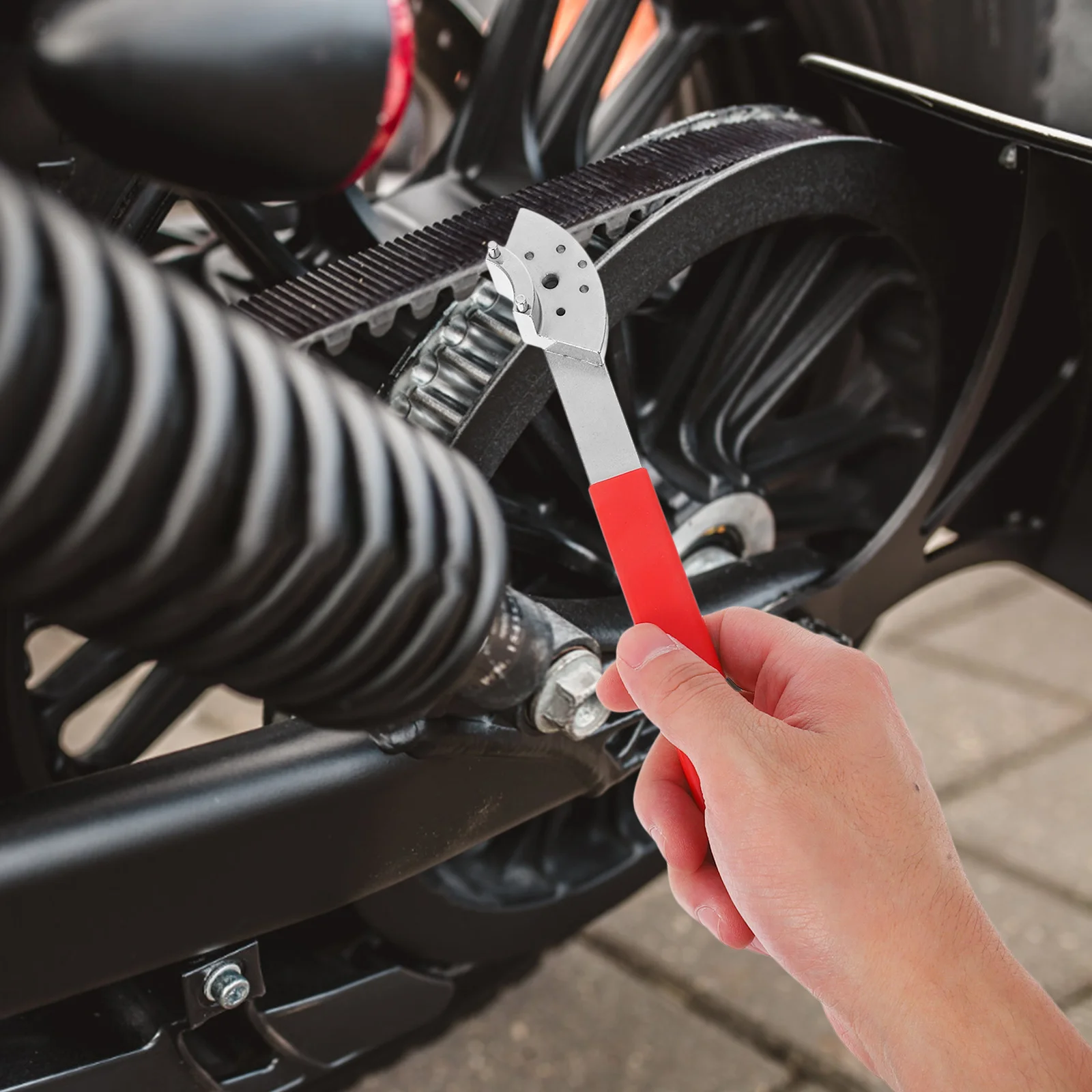 

Universal Timing Belt Tensioner Tool Adjustable Pulley Spanner Wrench for Automotive Motorcycle Engine Belt Tension Adjustment