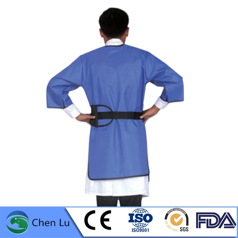 0.35/0.5mmPb Double Sided Long Sleeved Lead Apron X-Ray Gamma Ray Radiation Shielding CT Protective