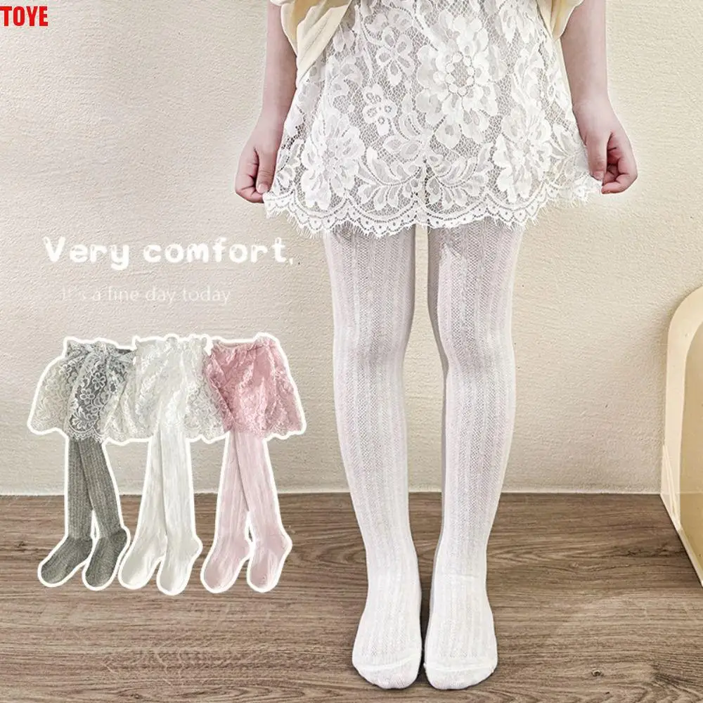 

Cute Baby Girls Lace Tights Children Thin Pantyhose with Skirt Sweet Leggings Princess