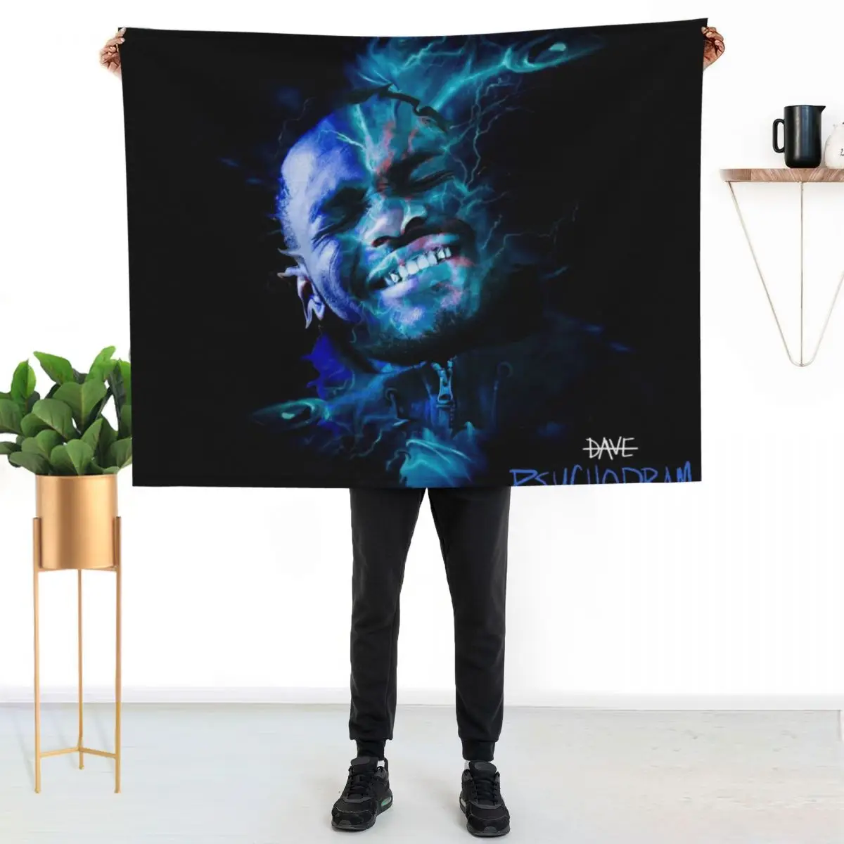 

DAVE PSYCHODRAMA Throw Blanket Outdoor Soft Blanket for Picnic Beach Camping