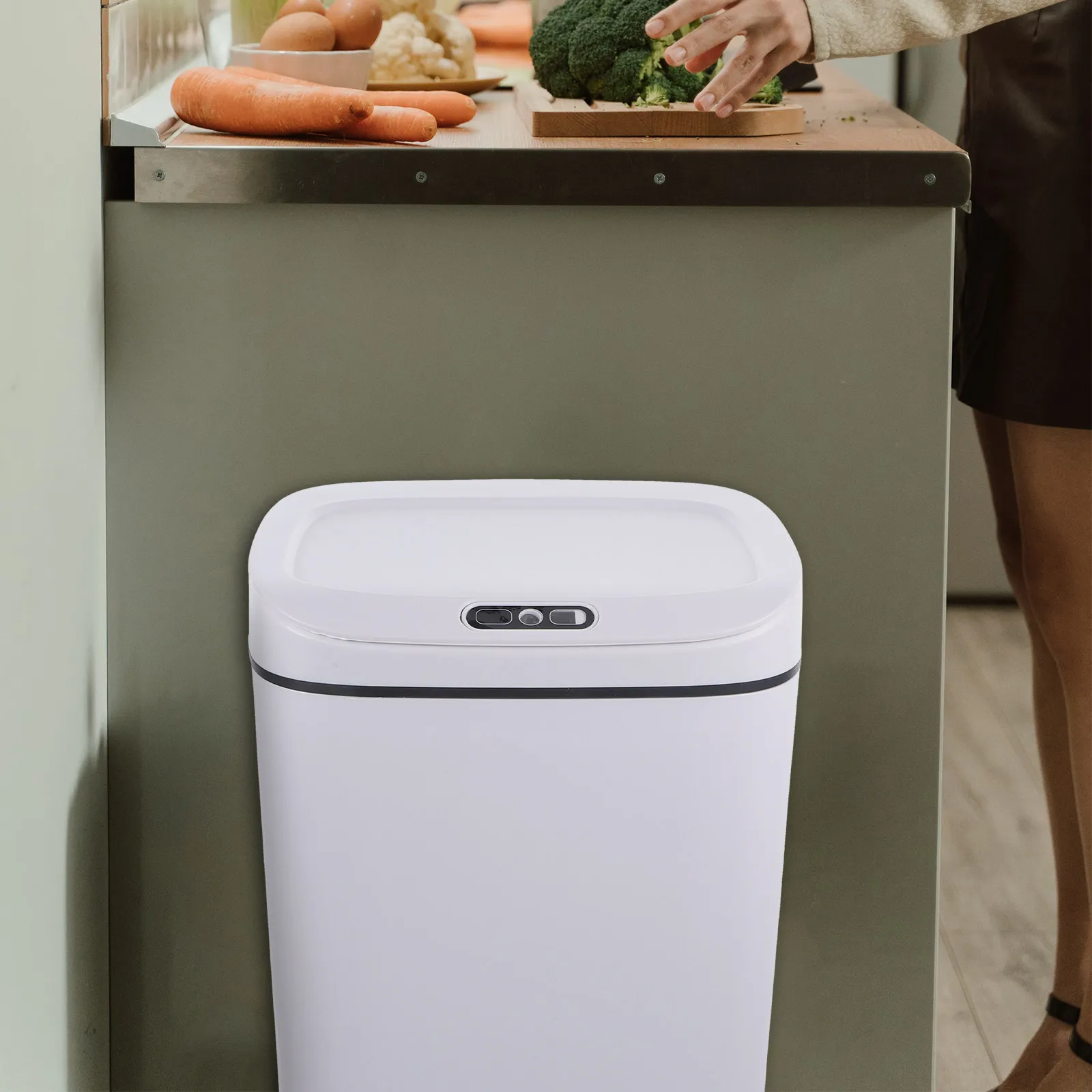 

Умное мусорное ведро с автоматическим датчиком, большой емкости, для ванной и кухни, без запаха, стильный дизайн