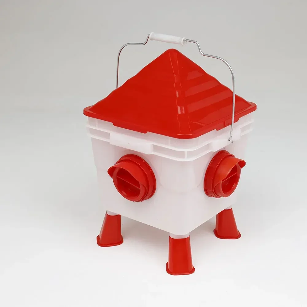 Automatic Chicken Feeder and Waterer Set , No Waste Poultry Feeding Equipment Kit , Chicken Coop Accessories