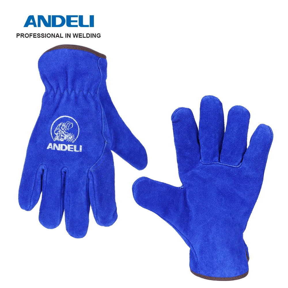 ANDELI Welding Gloves Industrial Metalworking Forging Heat Resistant Durable Safety Work Gloves for MIG TIG Stick