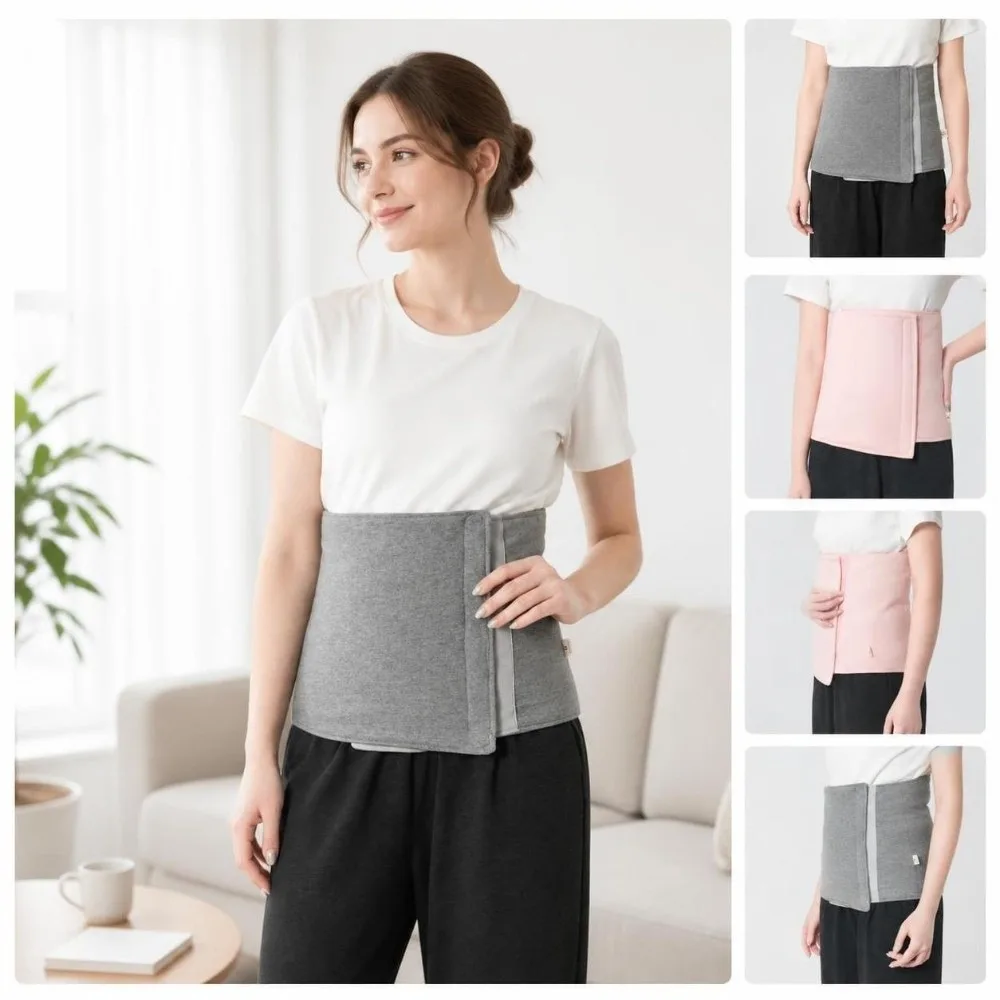Adjustable Waist Warmer Belt Cotton Filling Thick Thermal Thermal Belly Wrap Breathable Hook-and-Loop Back Support Protector