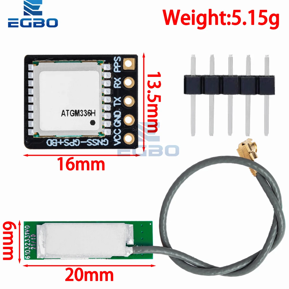 GPS+BDS Beidou dual-mode module, flight control satellite positioning navigator, ATGM336H replacement, for NEO-M8N