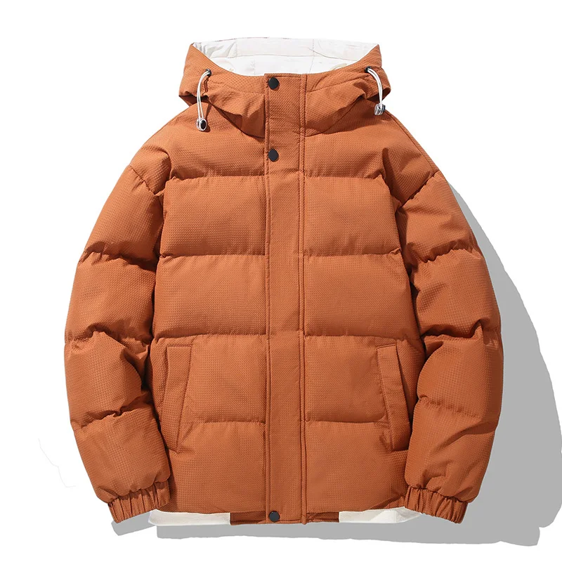 Winter Casual Fashion Men Parkas Jackets with Hood Comfortable Warm Male Coats All-match Thicken Outerwear Outdoor Windproof