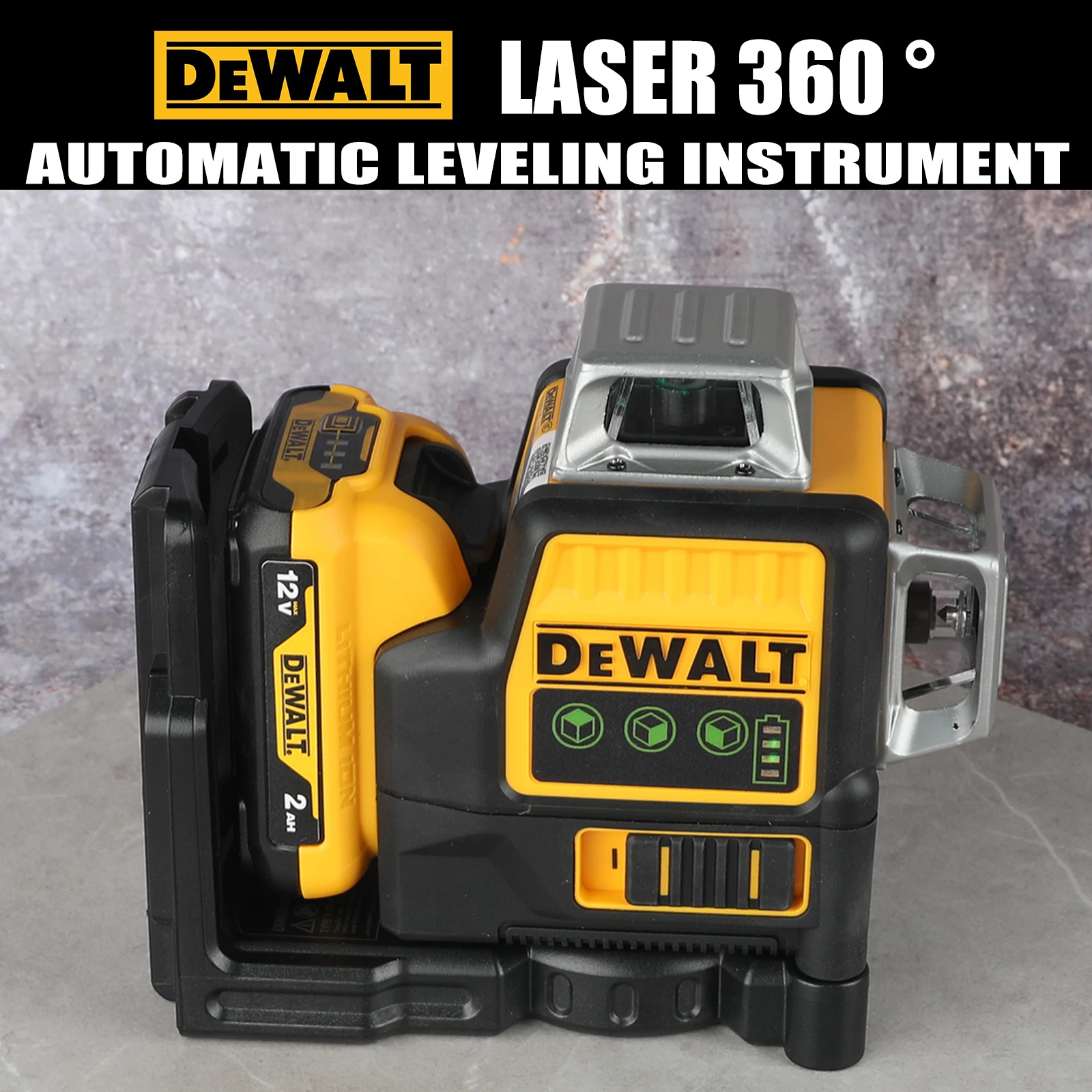 2025 Dewalt DW089LG 3 Sides*360 Degree Vertical 12 Lines Laser Level tools Horizontal Green Light Level Meter Outdoor