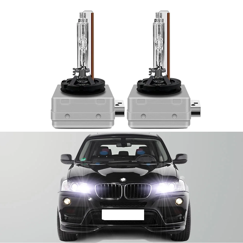 

For BMW X3 F25 2010-2017 6000K HID Xenon Headlight Bulb High Low Beam (Only Fit Original Bulb Is Xenon）