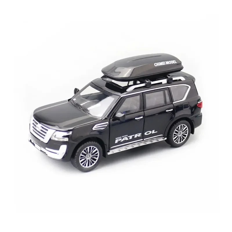 Escala 1:32/modelo de juguete de Metal fundido a presión/SUV de Japón Nissan Patrol/coche de sonido y luz/tirar hacia atrás/Colección educativa/regalo