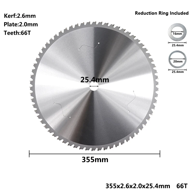 XCAN Metal Cutting Blade 355mm Circular Saw Blade For Aluminum Iron Steel Metal Cutting Disc Carbide Saw Blade