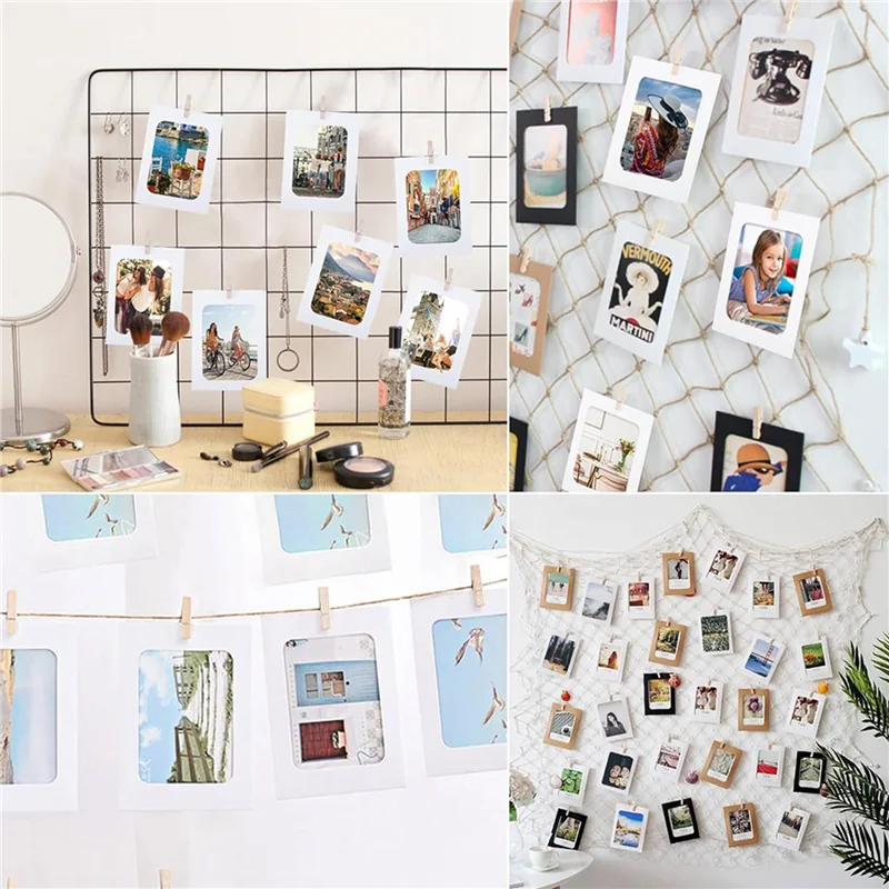100Pcs Paper Picture Frames For 4X6inch Paper Photo Frames,Kit DIY Cardboard Photo Hanging Display-AT30