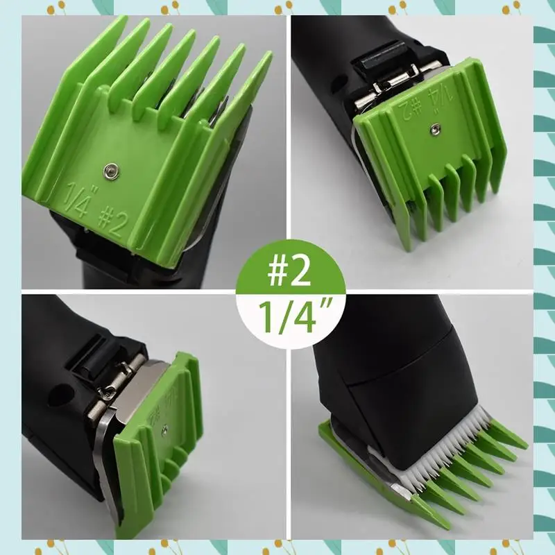 A71P 4 Pieces Professional A5 Style Hair Clipper Attachment Guard Guide Cutting Combs Set Compatible Oster Classic
