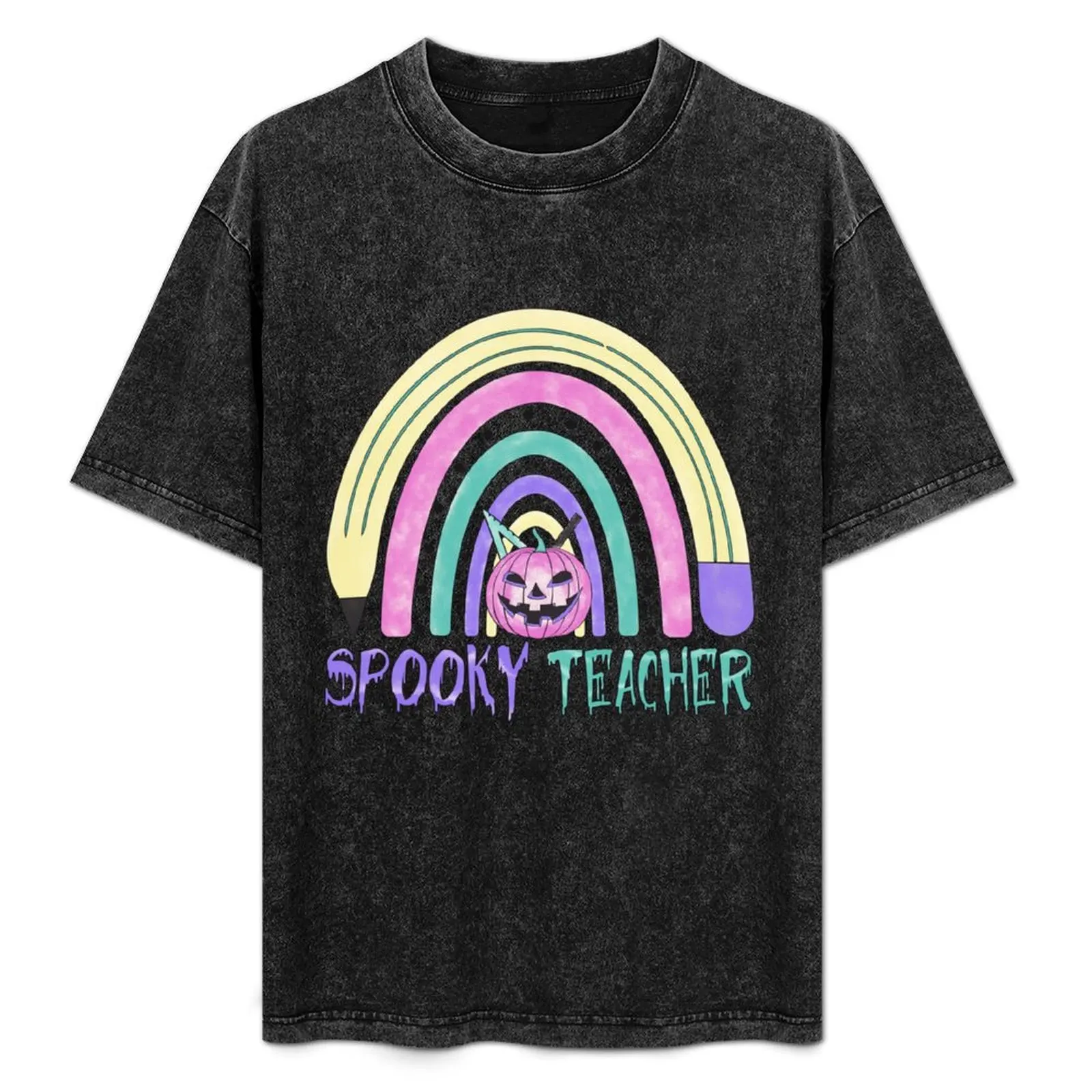 Halloween Pumpkin Spooky Teacher T-Shirt Summer Sports Quick Dry T-Shirt